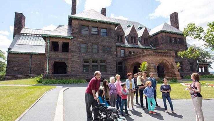 Image of the James J. Hill House, highlighting its architectural details and historical significance.
